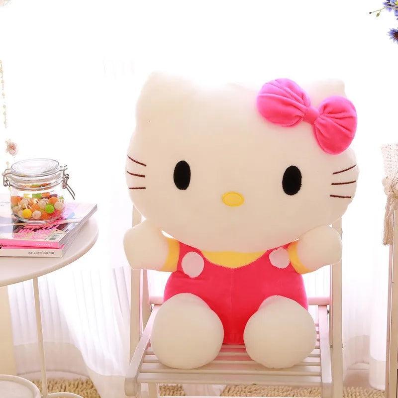 18CM Kawaii Hello Kitty Plush Toy Plushie Doll Stuffed Cushion KT Cats Cartoon Model Pillow Home Decor Girl Birthday Gift Toys - petguardiansupplies