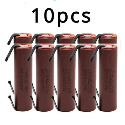 Original ForLG HG2 3000mAh battery 3.6v 18650 battery with strips soldered battery for screwdrivers 30A high current+DIY nickel - petguardiansupplies