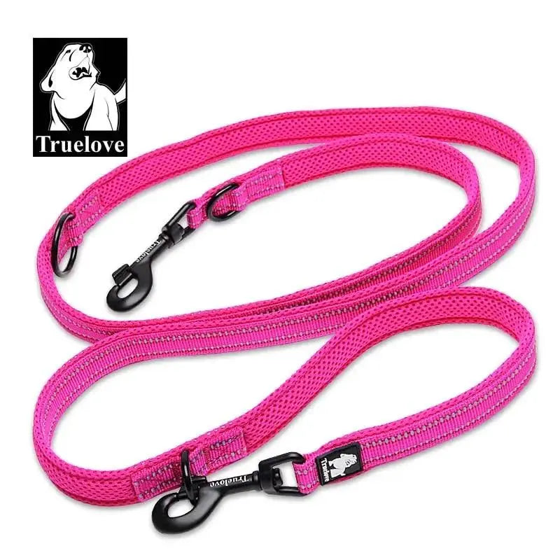 Truelove 7 In 1 Multi-Function Adjustable Dog Lead Hand Free Pet Training Leash Reflective Multi-Purpose Dog Leash Walk 2 Dogs - petguardiansupplies