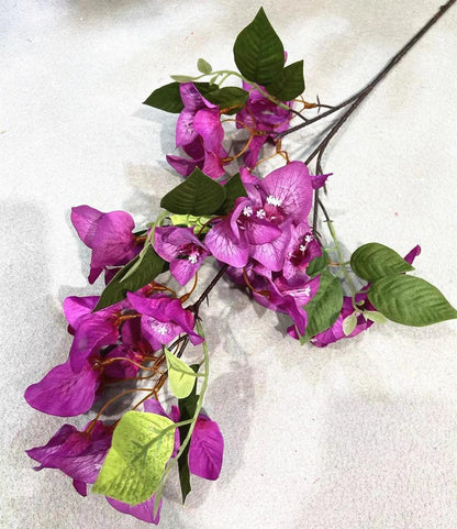 New Arrival 6pcs Silk Bougainvillea Glabra Artificial 3 Forks Bougainvillea Spectabilis Flower Branches - petguardiansupplies