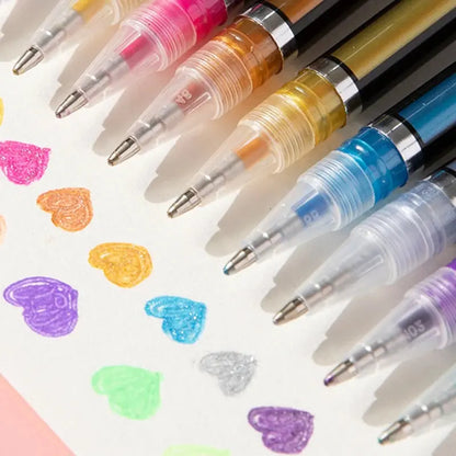 Kit 60 Colored Gel Pen Set, Glitter Metallic Pastel Neon Pen 12 24 36 48 Colors - petguardiansupplies