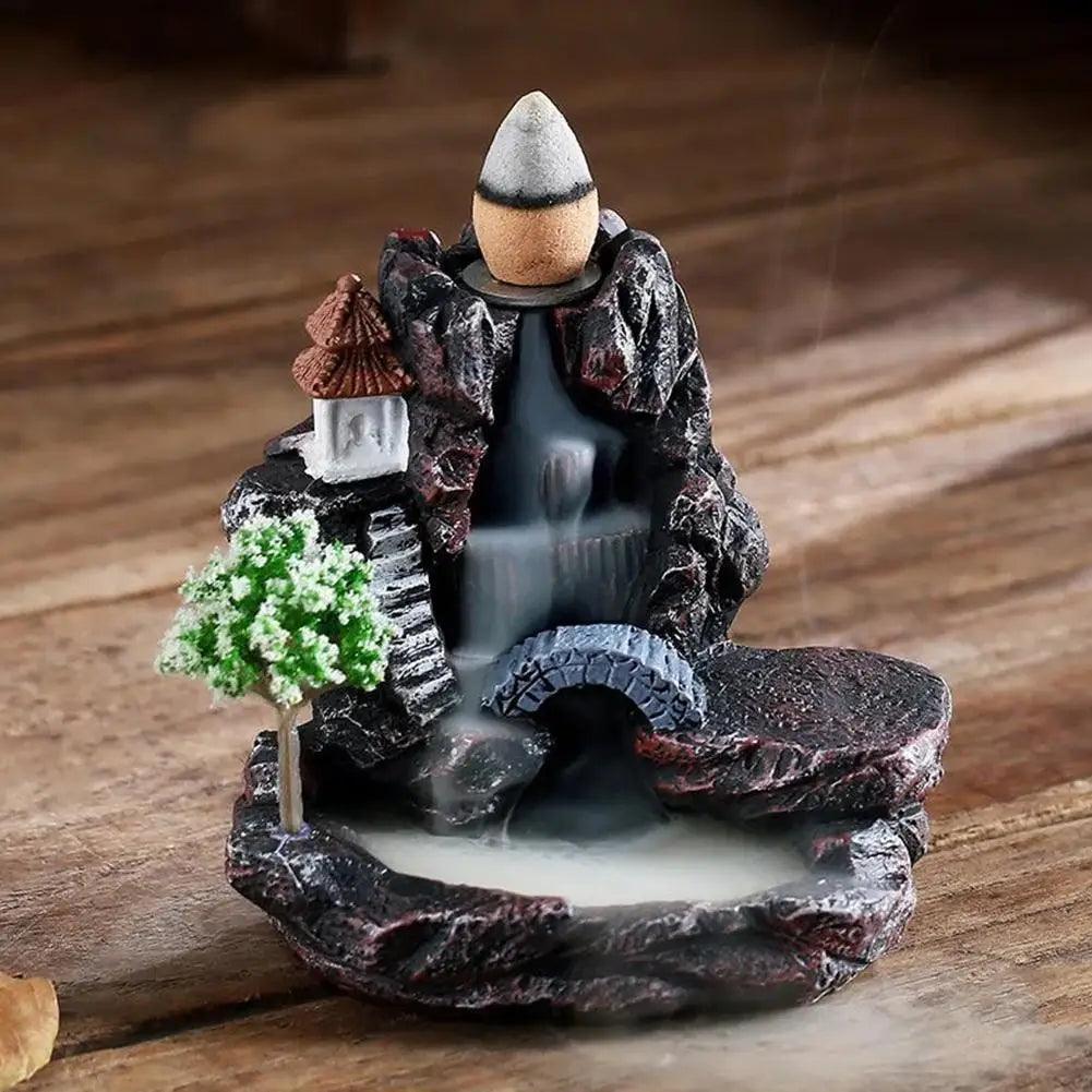 Creative Home Decorations Windproof Backflow Incense Burner Desktop Ornaments Indoor Incense Fountain&Candlestick - petguardiansupplies