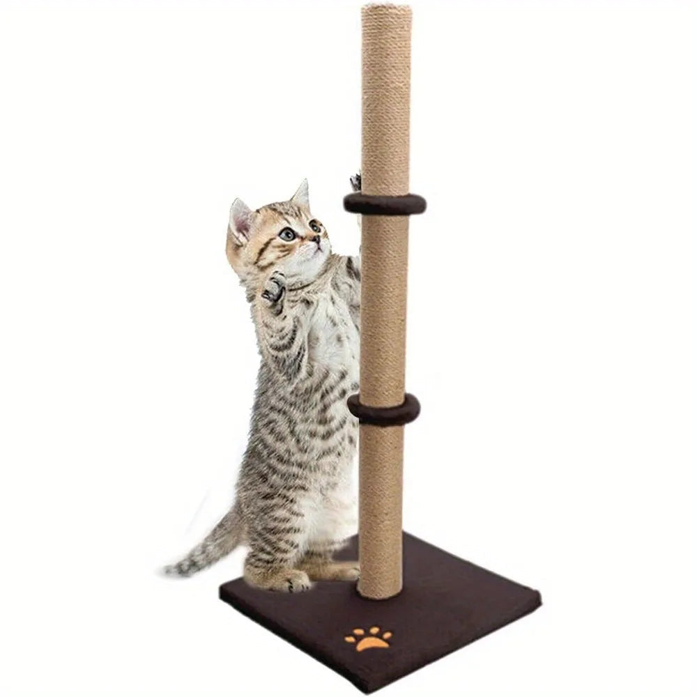 Cat Scratching Post 89cm Vertical Cat Tree Cat Pet Climbing Resting Activity Tower Stable and Sturdy with Soft Plush Carpet Cove - petguardiansupplies