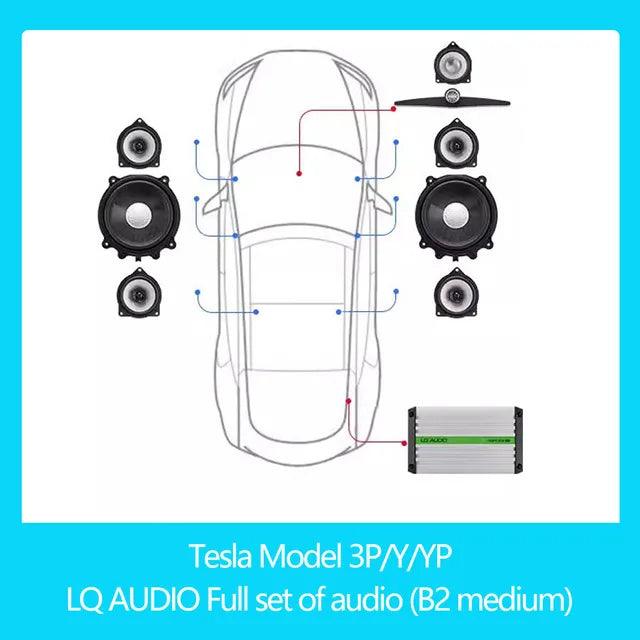 For Tesla Model 3 Y 3P LQ AUDIO Amplifier B2 Central Console Tweeter Speaker Plug and Play High-frequency Sound Subwoofer - petguardiansupplies