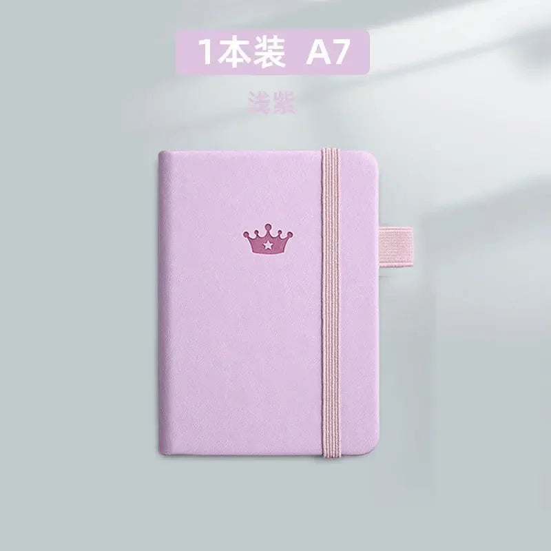 Mini A7 Pocket Notebook Handmade Leather 100Sheets Notepad Portable Travel Diary Planner Schedule Kawaii School Office Supplies - petguardiansupplies