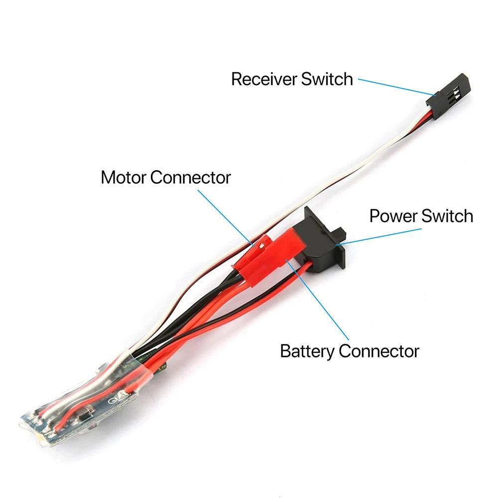 Micro ESC 20A 30A Brushed ESC RC ESC Electric Speed Controller 2S 4~8v for DIY Mini 1/16 1/18 1/24 RC Car Boat Tank w/Brake - petguardiansupplies