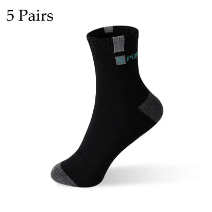 5/10 Pairs Men Bamboo Fiber Autumn Winter Men Socks Breathable Cotton Sports Sock Breathable Deodorant Business Socks Size 37-43 - petguardiansupplies