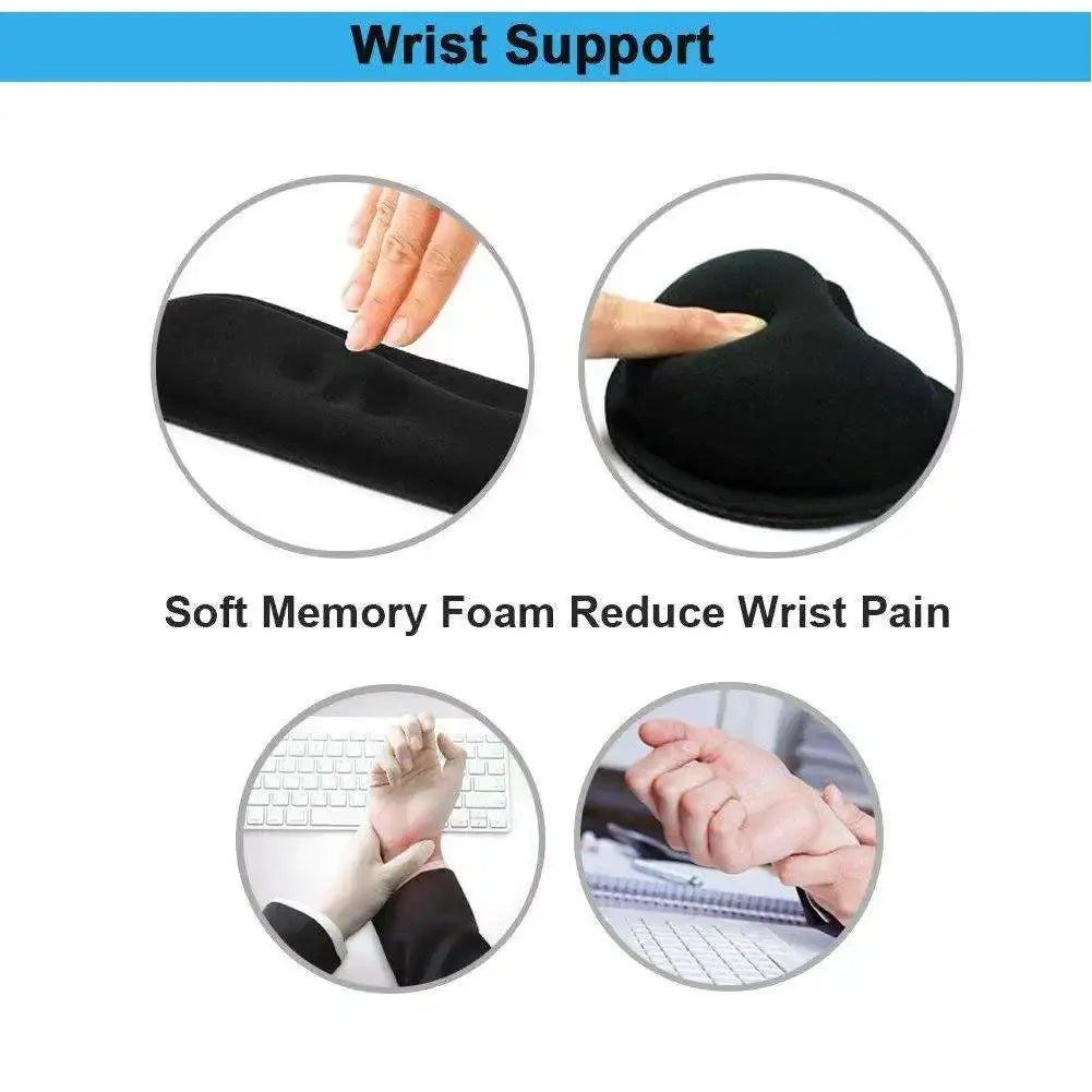 Keyboard Wrist Rest Pad Mouse Pad Memory Foam Superfine Fibre For  Computer Gaming Keyboard Raised Platform Hands - petguardiansupplies