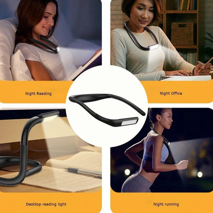 3 Colors LED Reading Light Flexible Book Light Eye-Protection Neck Hanging Reading Lamp USB Charging for Office Home Usage - petguardiansupplies