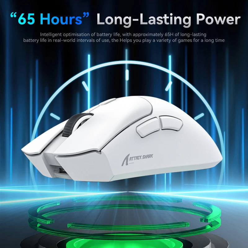 R1 Superlight Mouse Bluetooth 2.4G Wireless Gaming Mouse PixArt PAW3311 Gaming Sensor 6 Adjustable DPI for Office Game - petguardiansupplies