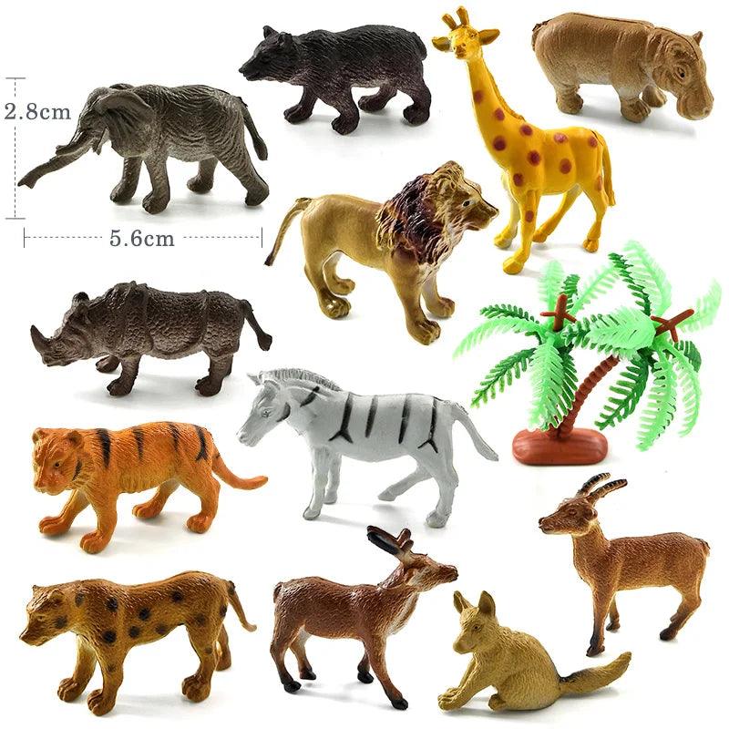 12Pcs Insect Spider Butterfly Fish Dinosaur Dog Cat Horse Figurine Farm Animal Model Action Figure Hot Toy Set For Children Gift - petguardiansupplies