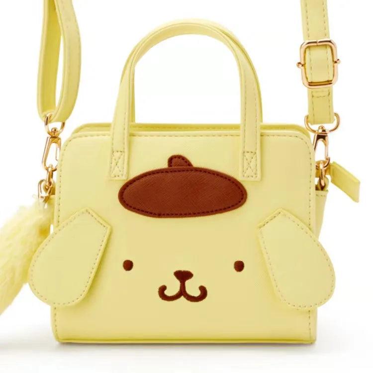 Sanrio PomPomPurin Shoulder Hello Kitty Bag PU Crossbody Bag Fashion Satchel Simple Handbag Tote Birthday Gift Outdoor Pouch - petguardiansupplies