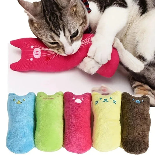 Teeth Grinding Catnip Toys Cute Funny Interactive Plush Teeth Grinding Relaxation Cat Chewing Vocal Toy Bite-resistant Pet Toys - petguardiansupplies