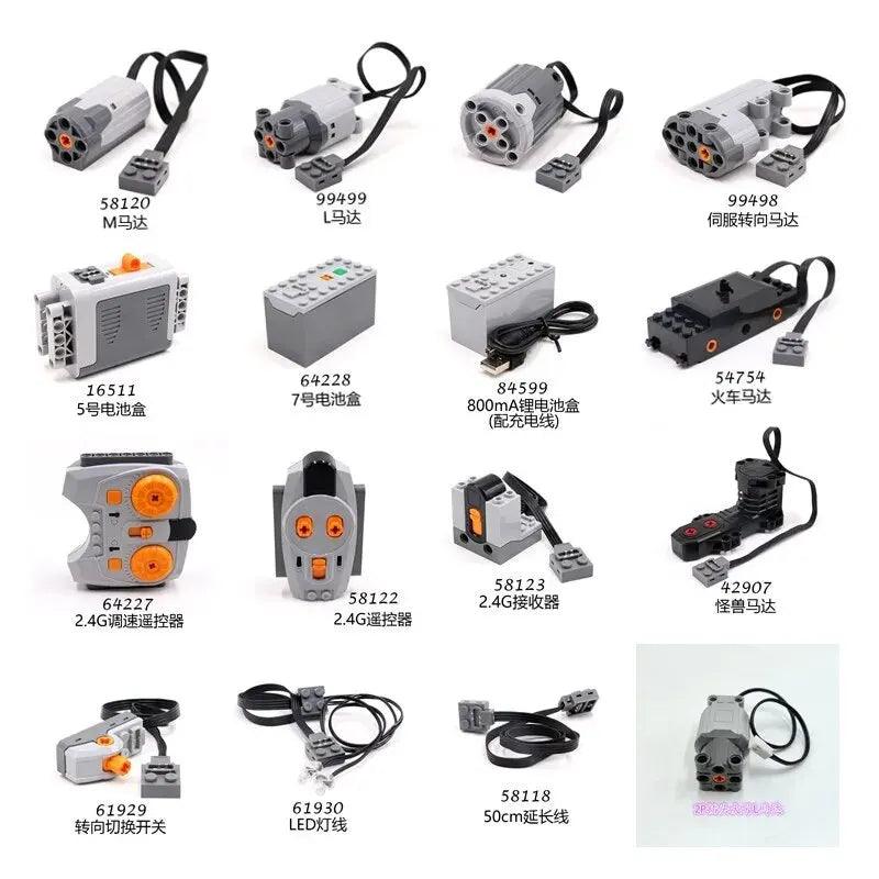 Technical Electronic Building Block MOC Refit Accessories Micro-motor RC Power Functions Parts Creative DIY Car Bricks Kids Toys - petguardiansupplies