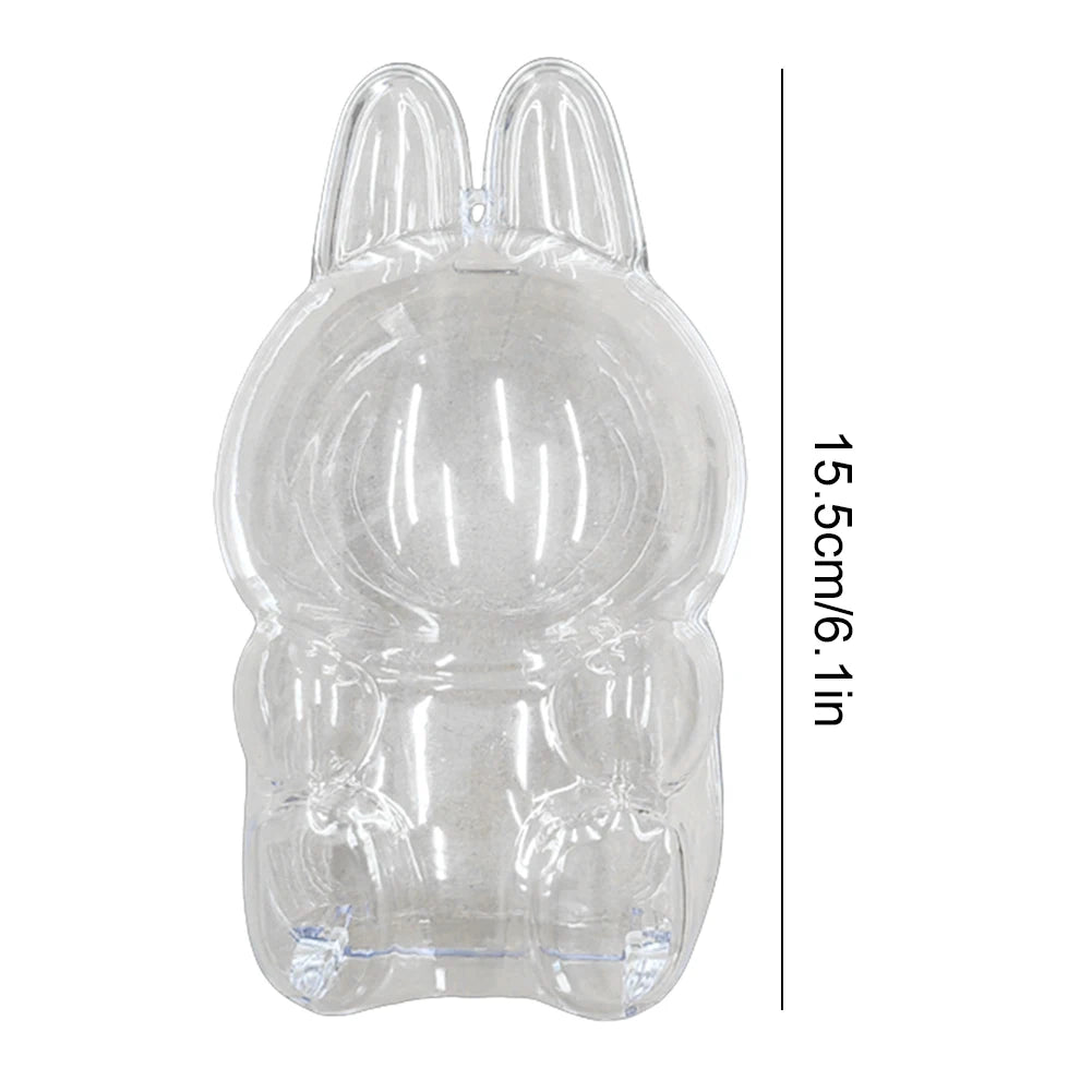 Labubu Transparent Protective Cover Monster Toy Cute Display Cover for Party Dolls - petguardiansupplies