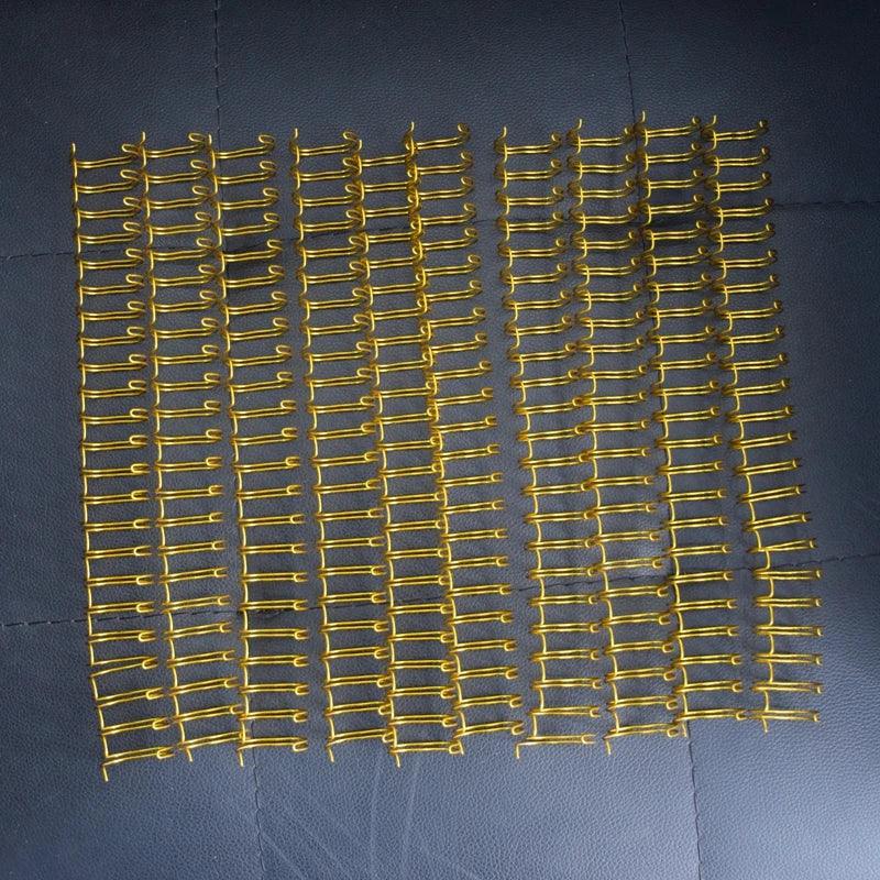 8PCS/LOT Gold Color A4 3:1/2:1 Pitch 1/4"-1-3/4"(6.4-44.4mm) OY Double Loop Wire Calendar Binding Comb Coil Wire Rings - petguardiansupplies