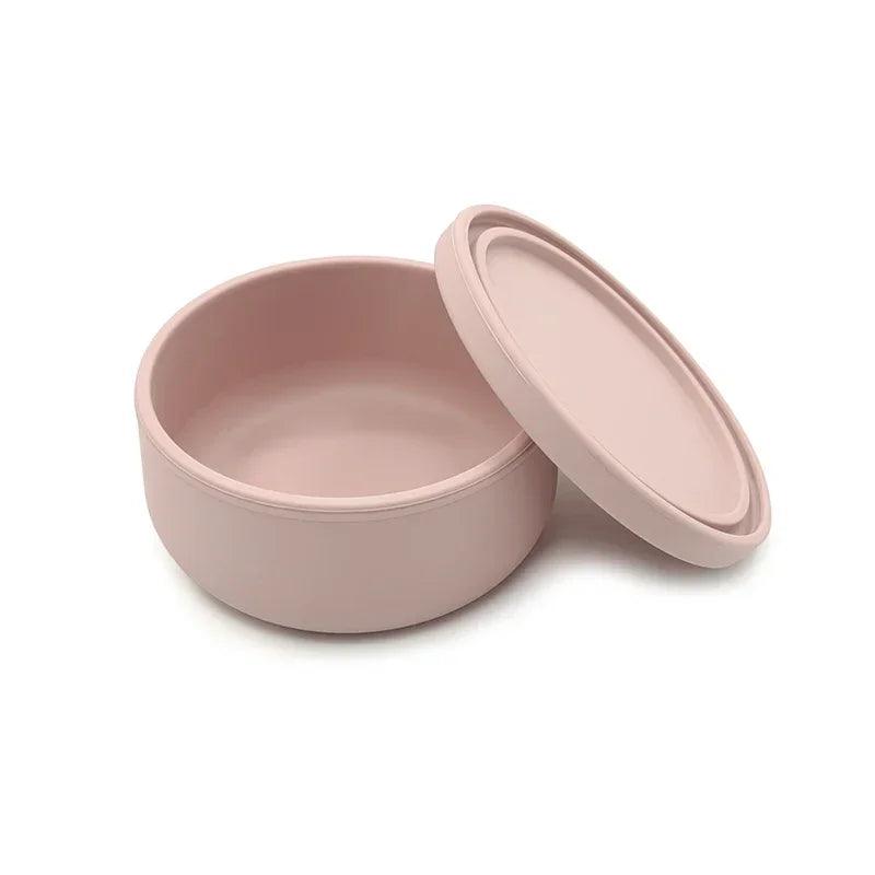 100% Food Grade Non-Toxic BPA Free Toddler First Stage Feeding Silicone Baby Bowl with Lids - petguardiansupplies