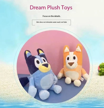 28cm 17cm Bluey Family Plush Toys Cute Simulation Pet Dog Patrol Bingo Sister Kawai Plush Children's Toy Doll Birthday Gift Toy - petguardiansupplies