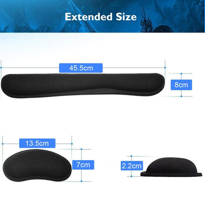 New Wrist Rest Mouse Pad Memory Foam Superfine Fibre Wrist Rest Pad Ergonomic Mousepad for Typist Office Gaming PC Laptop - petguardiansupplies