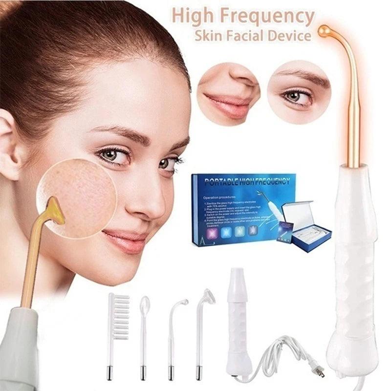 4 In 1 High Frequency Electrode Wand Electrotherapy Glass Tube Beauty Device Acne Spot Remover Facial Anti Wrinkle Skin Care Spa - petguardiansupplies