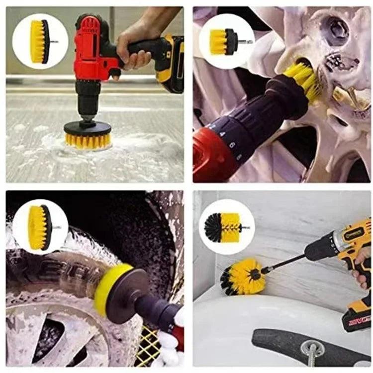 Free shipping 3 pcs/set electric scrubber drill clean brush for baseus official store car gadgets and accessories - petguardiansupplies