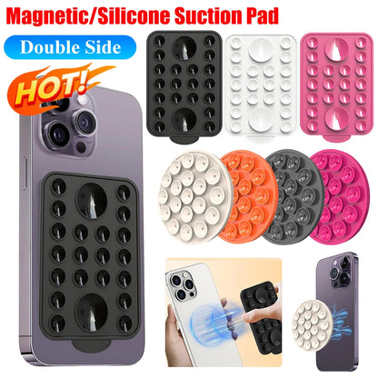 Magnetic Phone Mount Anti-Slip Silicone Suction Cup Phone Case Stand Holder for tiktok Videos and Selfies for iphone 15 14 13 12 - petguardiansupplies