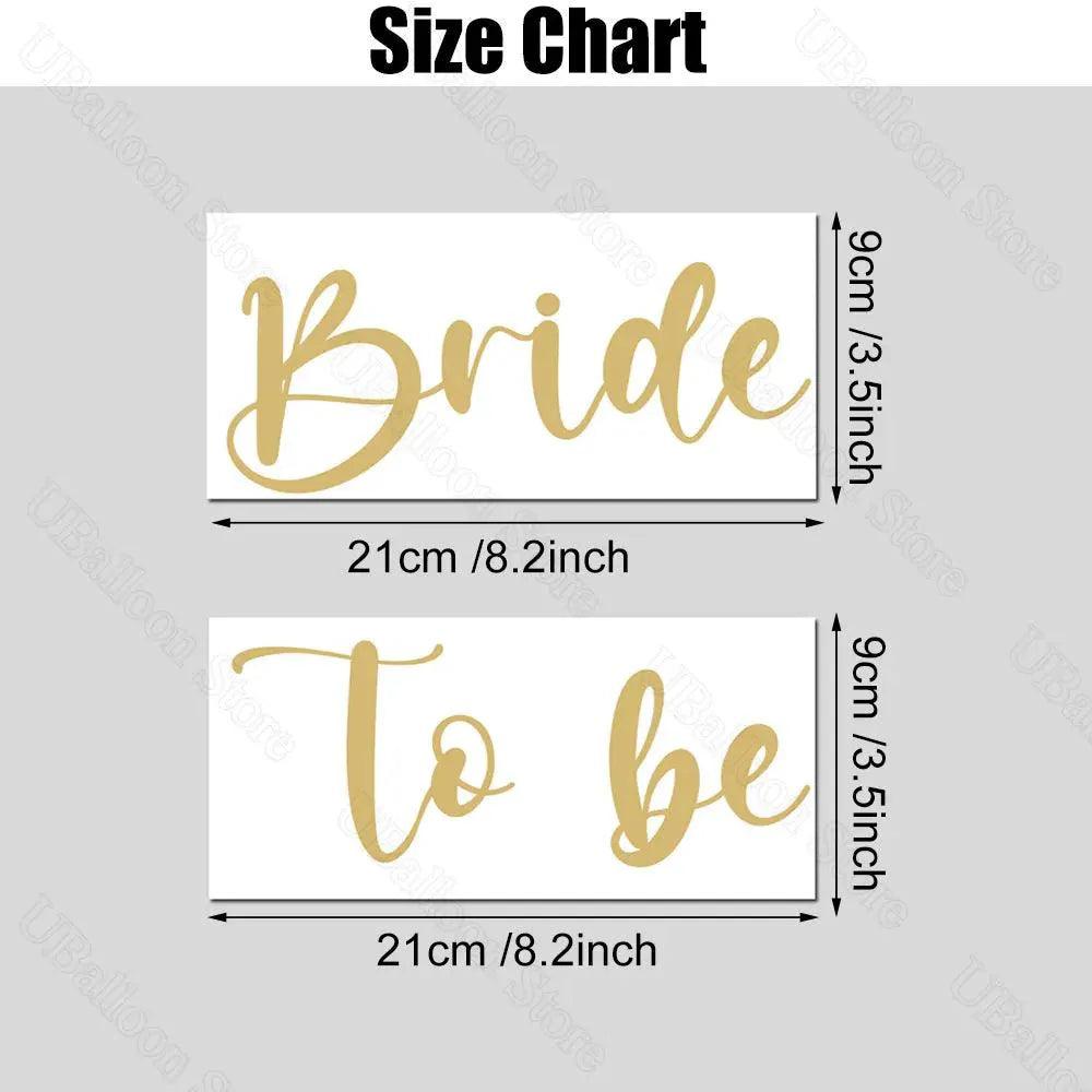 Bride to Be Sign Vinyl Stickers Mirror Champagne Gold Bride to Be Backdrop Decal for Bridal Shower Wedding Birthday Party Decor - petguardiansupplies