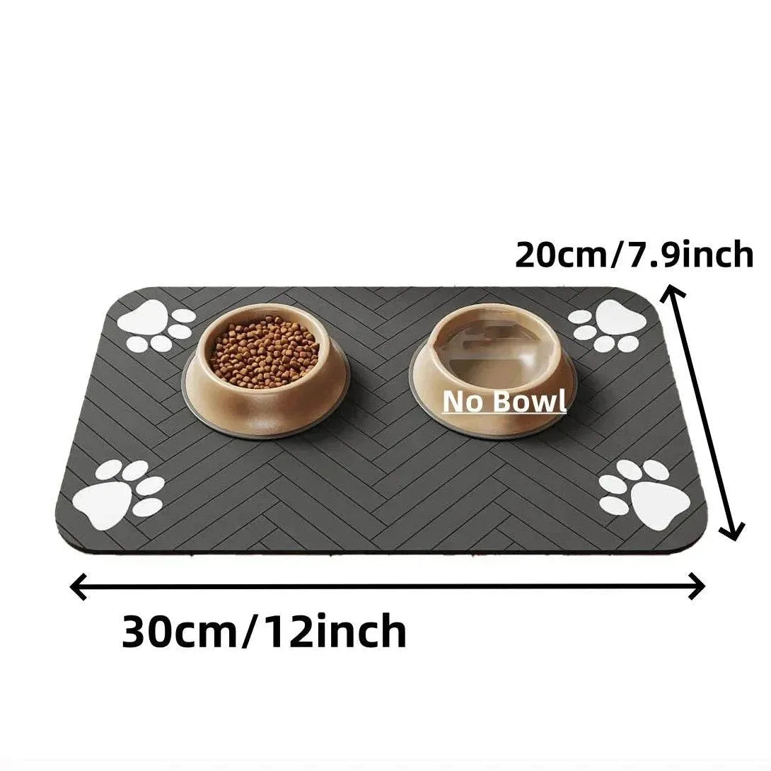 Absorbent Pet Feeding Mat, Waterproof Placemat for Dog & Cat Food & Water Bowls, Quick-Dry Rubber Backing, Non-Slip Pet Mat - petguardiansupplies