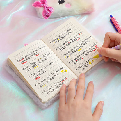 Cartoon Cat Small Diary Book Girl Cute Plush Note Book Student Hand Ledger Birthday Gift Notebook Girl - petguardiansupplies