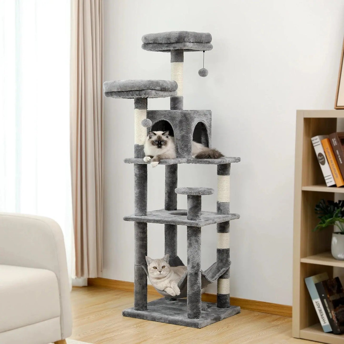 Domestic Delivery Multi-Level Cat Tree Tower Climb Furniture Scratching Post for Indoor House Pet Supplies Kitten Toy Cozy Condo - petguardiansupplies