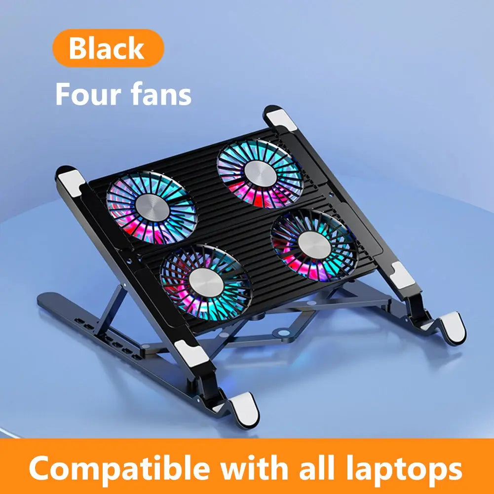 Laptop Cooler Base Stand with Cooling Fan Tablet Bracket Folding Holder Adjustable Notebook Stand for 11-17.3 inch Gaming Tablet - petguardiansupplies