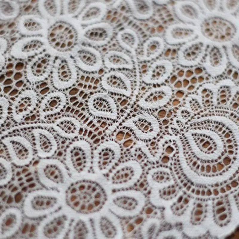 New Arrival 3Yards 22cm Black White Lace Fabric DIY Crafts Sewing Suppies Decoration Accessories For Garments Elastic Lace Trim - petguardiansupplies