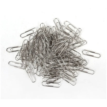 500/300/100/50PCS Metal Silver Paper Clips for Paperwork Stainless Steel Bookmark Paperclips Organizers Office School Supplies - petguardiansupplies