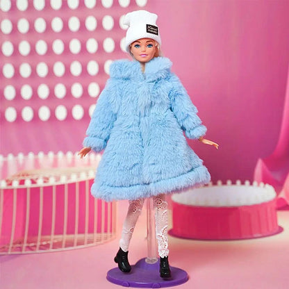 1 Set Fashion 30cm Doll Plush Overcoat Casual Wear Doll Winter Hats Socks Coat Tops for 1/6 Doll Clothes Cute Dolls Accessories - petguardiansupplies