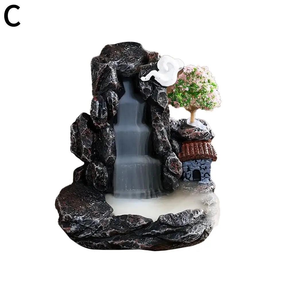 Creative Home Decorations Windproof Backflow Incense Burner Desktop Ornaments Indoor Incense Fountain&Candlestick - petguardiansupplies