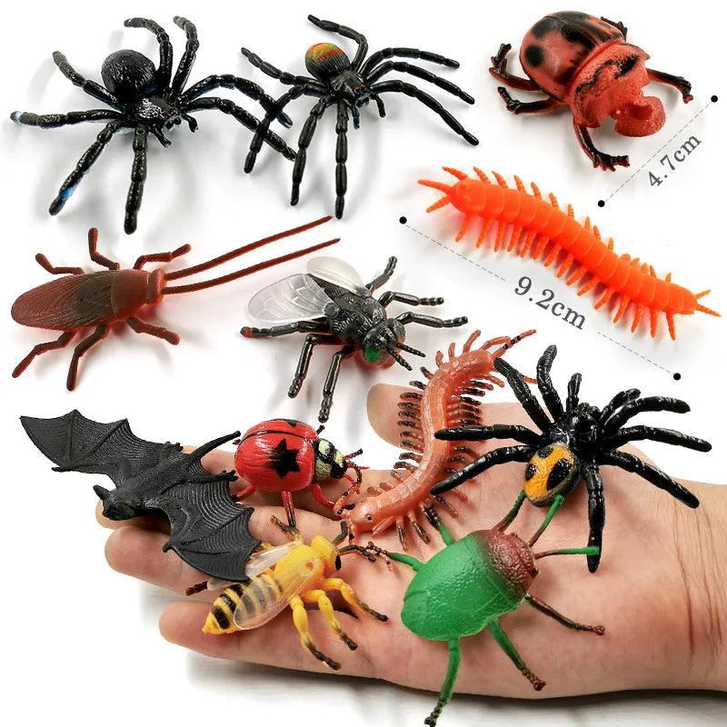 12Pcs Insect Spider Butterfly Fish Dinosaur Dog Cat Horse Figurine Farm Animal Model Action Figure Hot Toy Set For Children Gift - petguardiansupplies