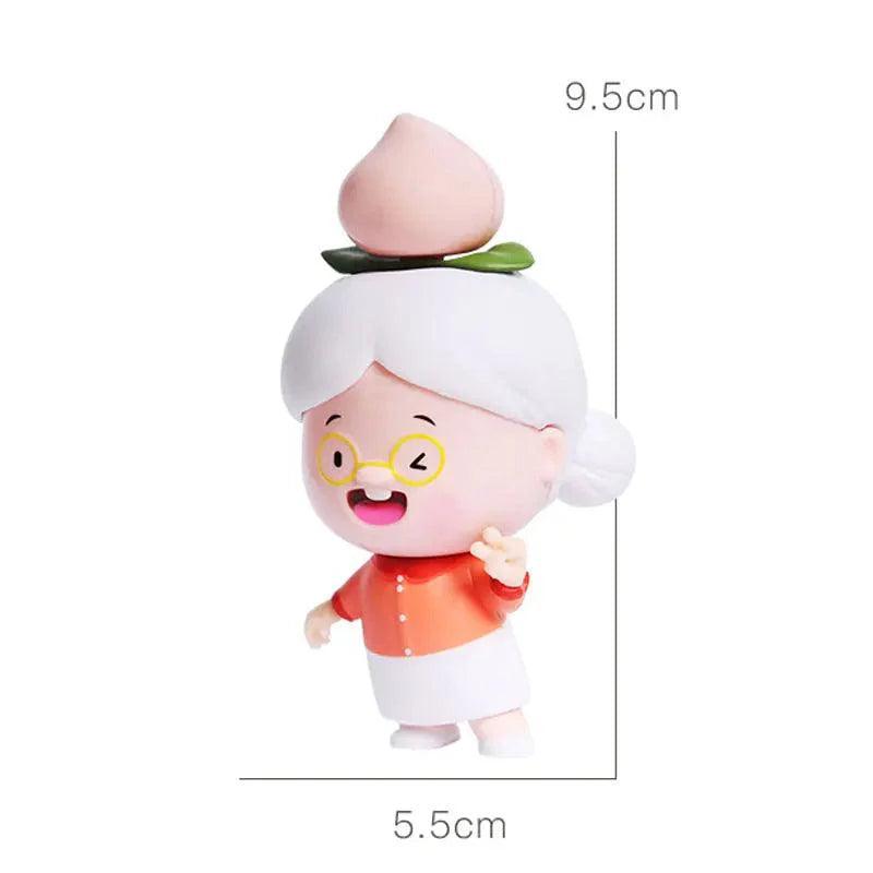 Longevity Grandma Grandpa Cake Topper for Old People Birthday Party Decoration Chinese Blessing Baking Supplies Dessert Gifts - petguardiansupplies