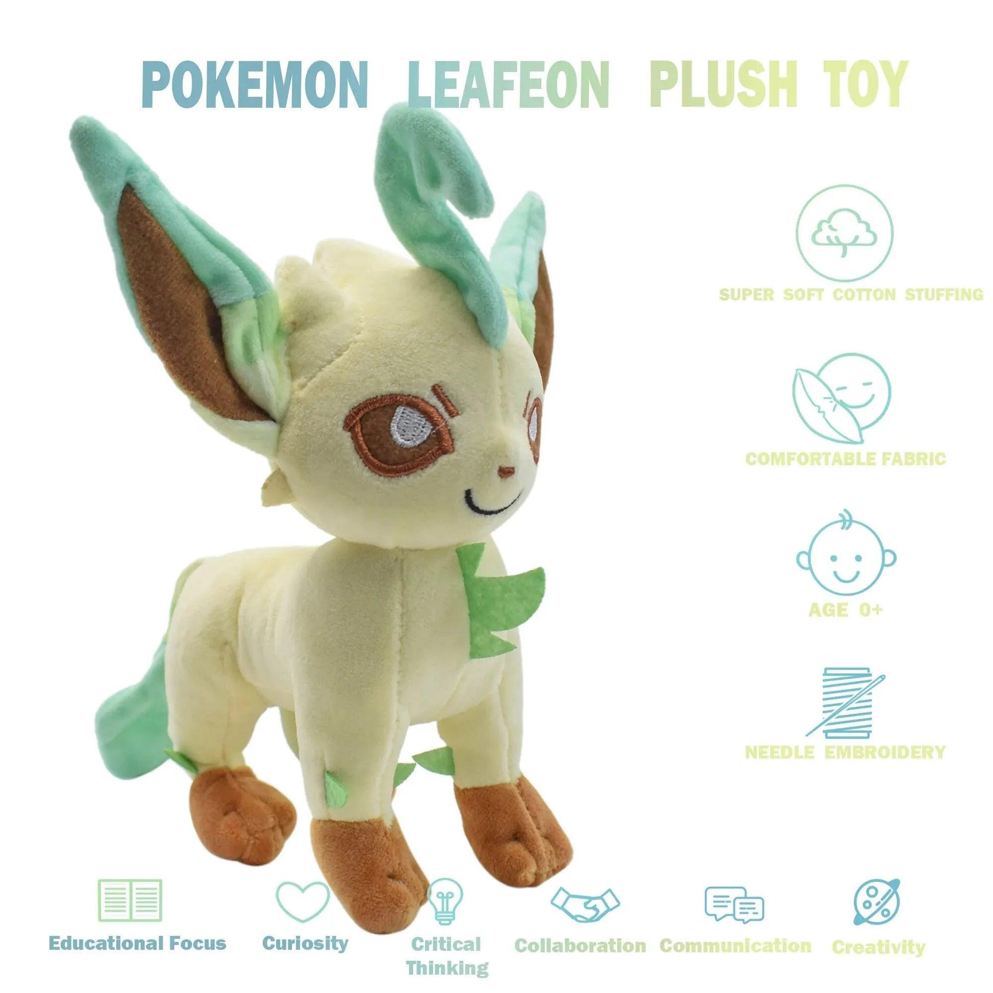 Leafeon Vaporeon Glaceon Sylveon Espeon Umbreon Vaporeon Sylveon Plush Toys Game for Collectible Gift,Soft Plushies Stuffed - petguardiansupplies