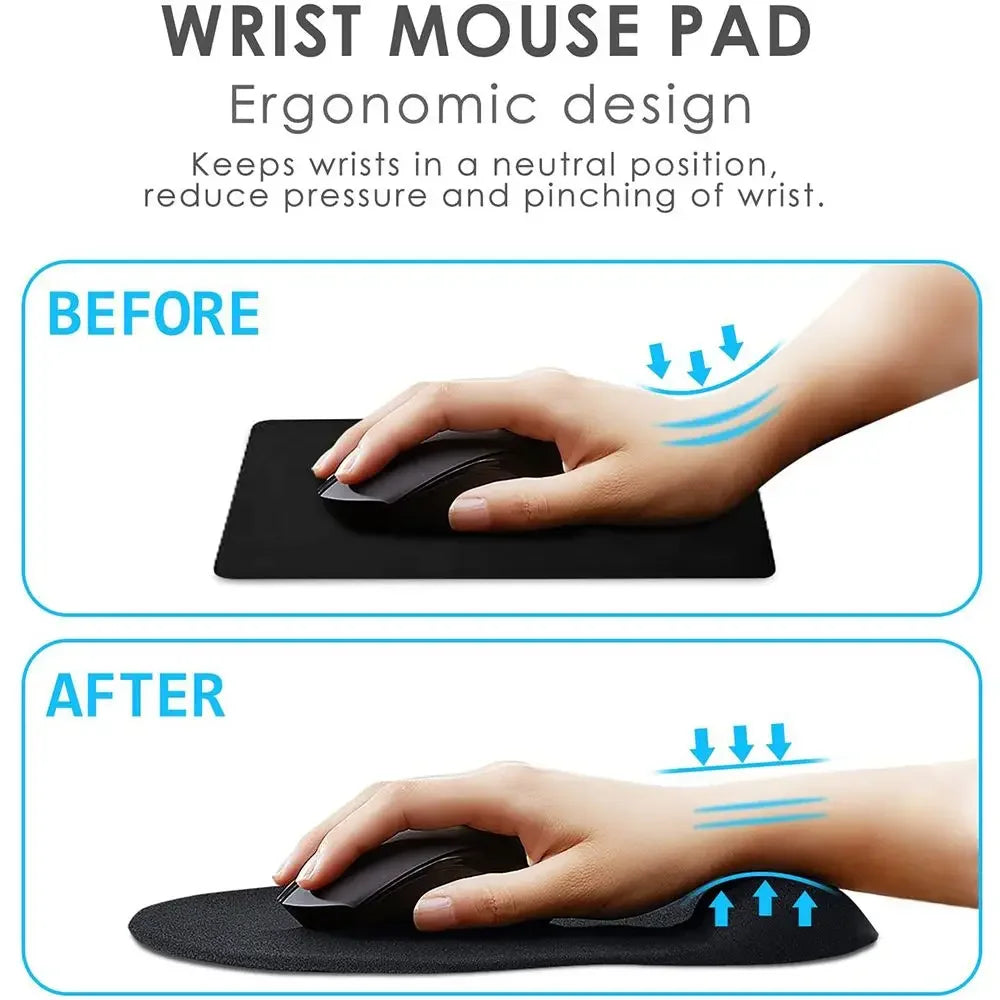 Ergonomic Wrist Rest Mouse Pad Comfortable Wrist Support Non Slip Mice Mat Soft Mousepad For PC Laptop Computer - petguardiansupplies