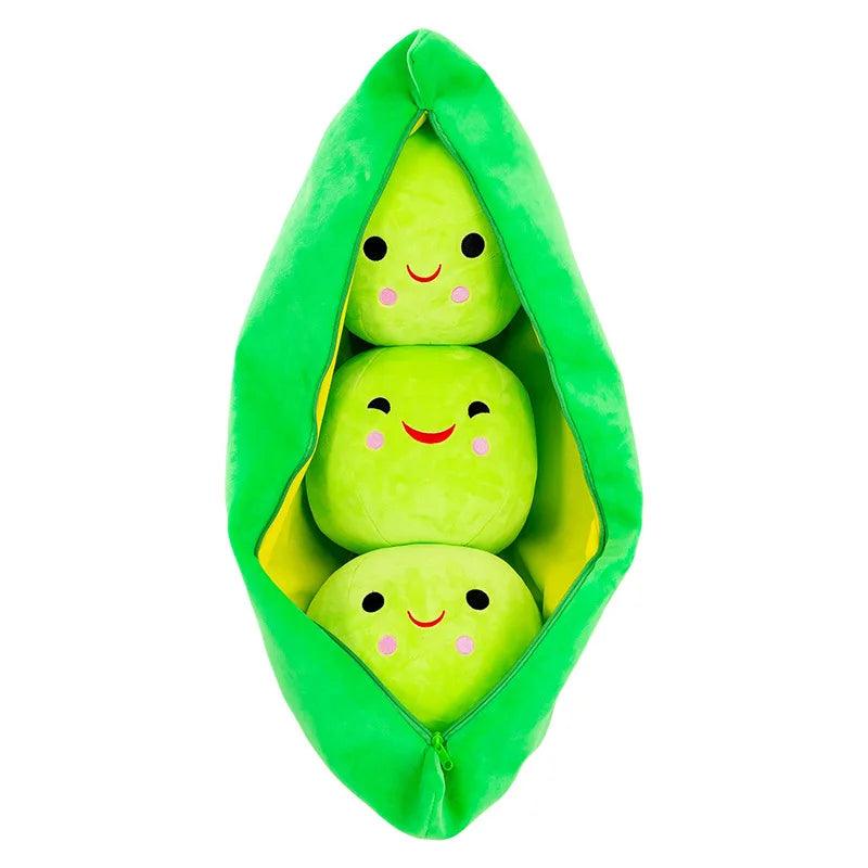 Giant Peas in A Pod Plush Toy Cute Bean Pea Pod Shape Pillow Stuffed Toys Plant Doll Creative Sleeping Pillow Home Decoration - petguardiansupplies