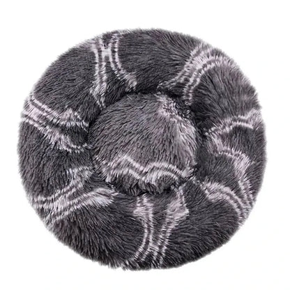 Round Dog Bed Winter Warm Cat Bed Plush Basket for Dog Washable Pet Bed for Small Medium Large Dog Sofa Cat - petguardiansupplies