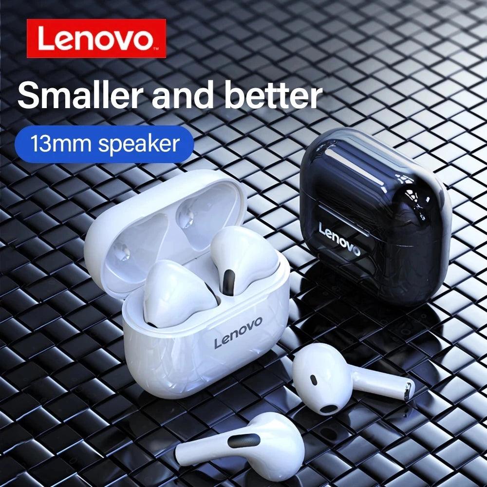 New Lenovo LP40 Earphones TWS Wireless Bluetooth Earbuds Bass Touch Control Stereo Noise Reduction Long Standby Original Choice - petguardiansupplies