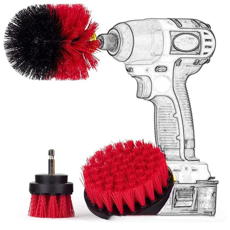 Free shipping 3 pcs/set electric scrubber drill clean brush for baseus official store car gadgets and accessories - petguardiansupplies