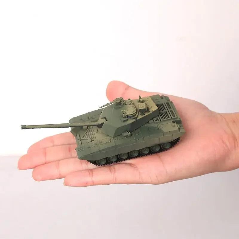 1pcs 1:72 4D Plastic Assemble Tank Kits World War II Model Puzzle Assembling Military Sand Table Toys For Children - petguardiansupplies