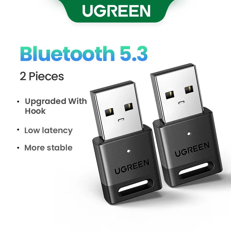 UGREEN USB Bluetooth 5.3 5.4 Dongle Adapter for PC Speaker Wireless Mouse Keyboard Music Audio Receiver Transmitter Bluetooth - petguardiansupplies