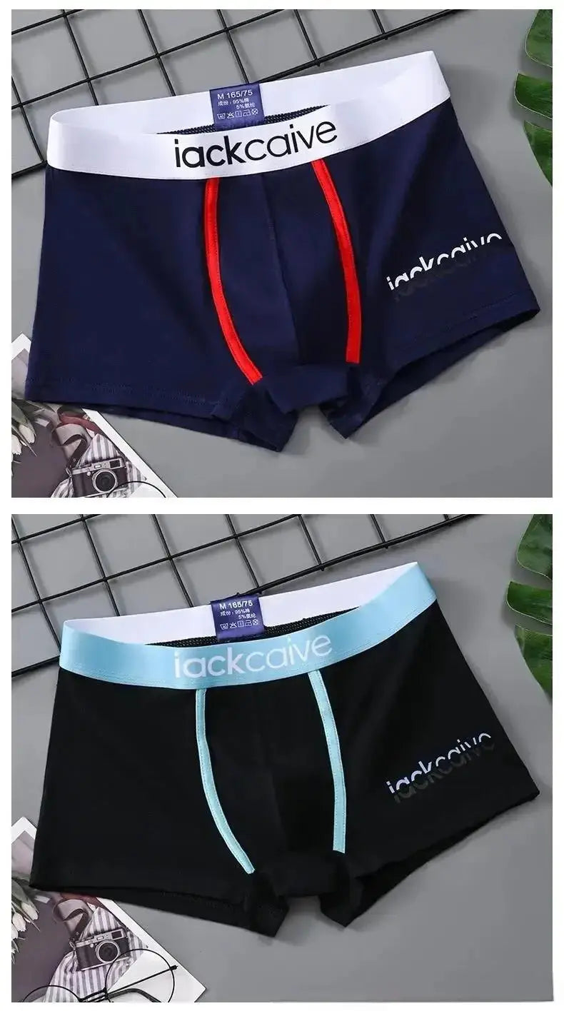 3Pcs Male Panties Cotton Men's Underwear Boxers Breathable Man Boxer Printed Underpants Comfortable Shorts Men Underwear M-3XL - petguardiansupplies