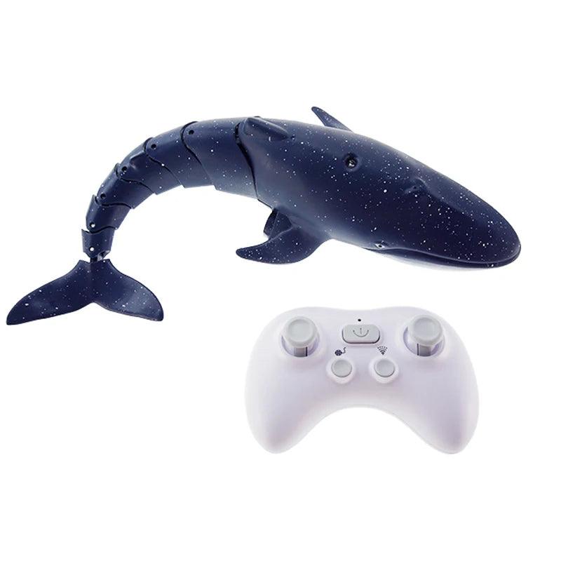 Smart Rc Shark whale Spray Water Toy Remote Controlled Boat ship Submarine Robots Fish Electric Toys for Kids Boys baby Children - petguardiansupplies