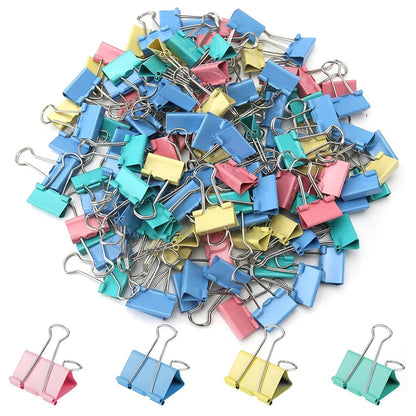 50Pcs Metal Binder Clips Colorful File Paper Clip Mini 15mm Used for Books Stationery Clip School Office Supplies - petguardiansupplies