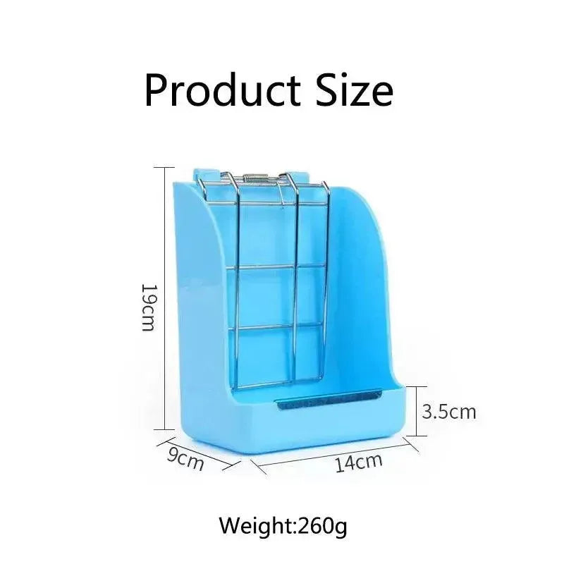 Rabbit Feeder Holder Hay Feeding Dispenser Container For Rabbit Guinea Pig Small Animals Hanging Cage Fixed Food Basin - petguardiansupplies