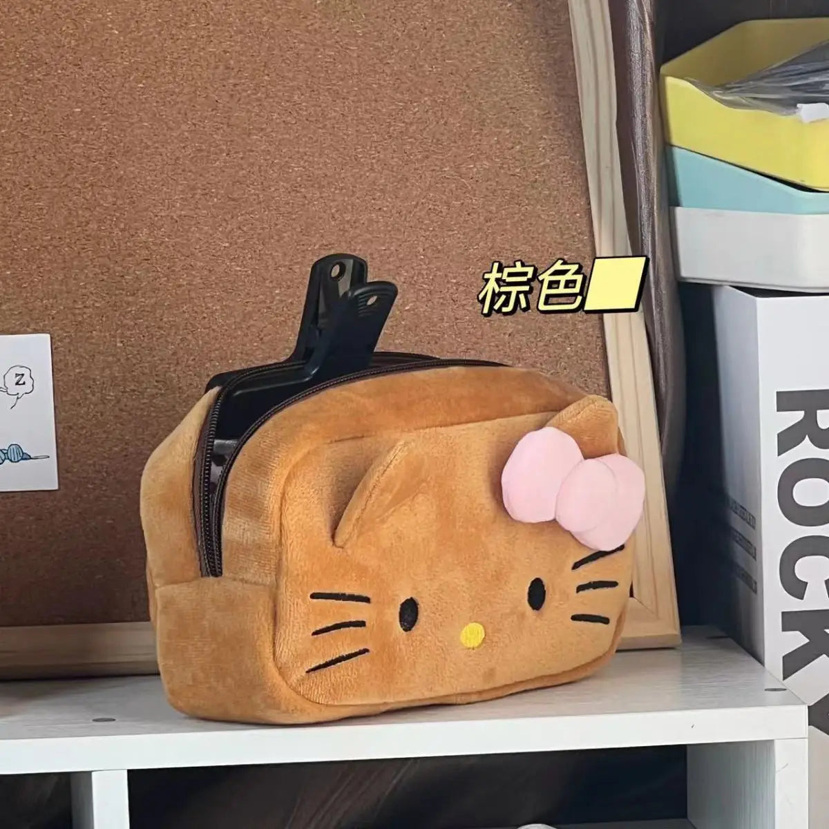 Hot Sale Sanrio Kitty Pen Case Ins Japanese Cartoon Stationery Female Student Large Capacity Pencil Case High Beauty Makeup Bag - petguardiansupplies